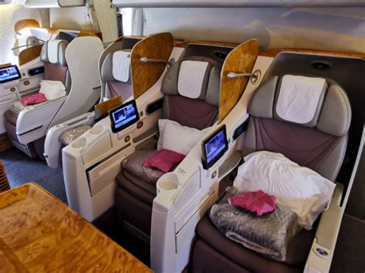 What is an angle flat seat in business class?