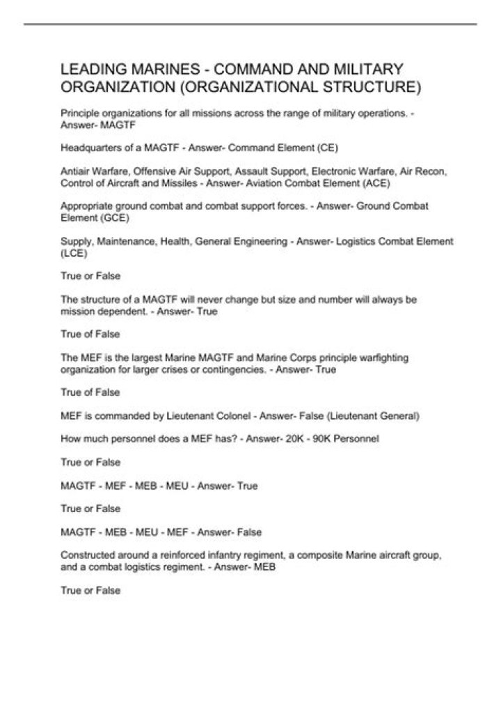 What is the definition of command leading Marines?