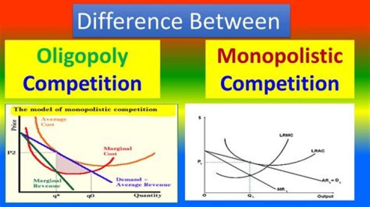 What is the difference between oligopoly and monopolistic competition?