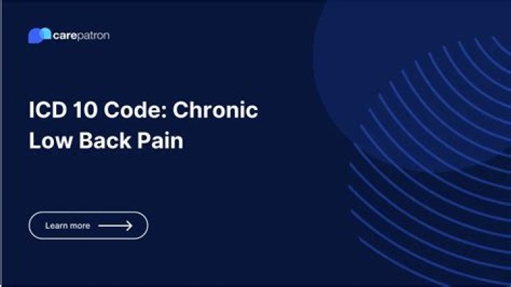 What is the ICD 10 CM code for chronic low back pain?