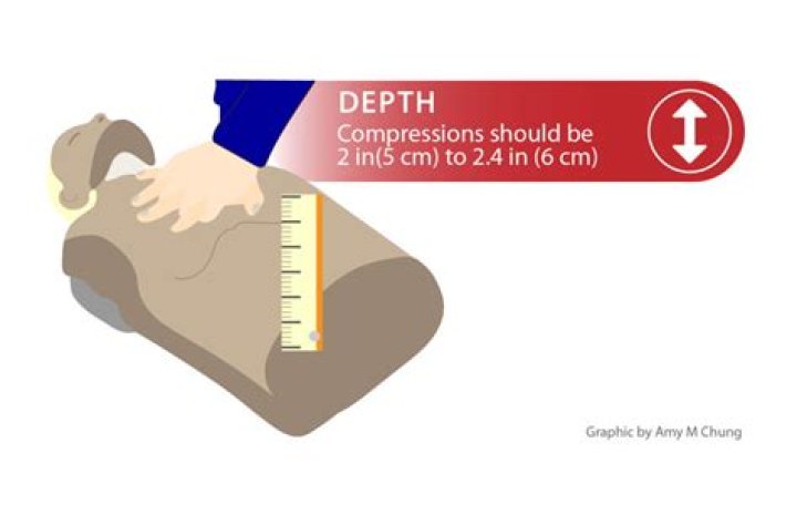 What is the ideal depth of chest compressions for a newborn?