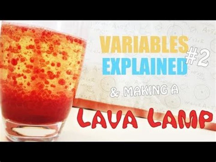 What is the independent variable in a lava lamp experiment?