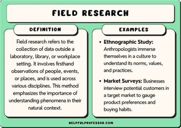 What is the meaning of field research?