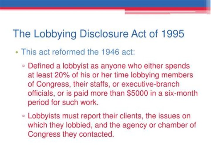 What is the purpose of the Lobbying Disclosure Act?
