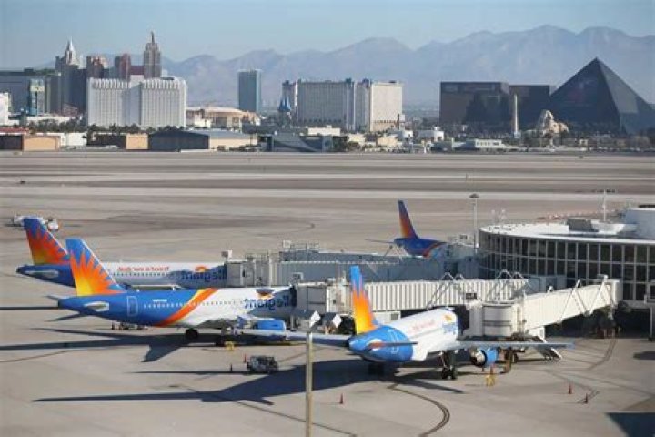 What terminal is Allegiant Air in at the Las Vegas airport?
