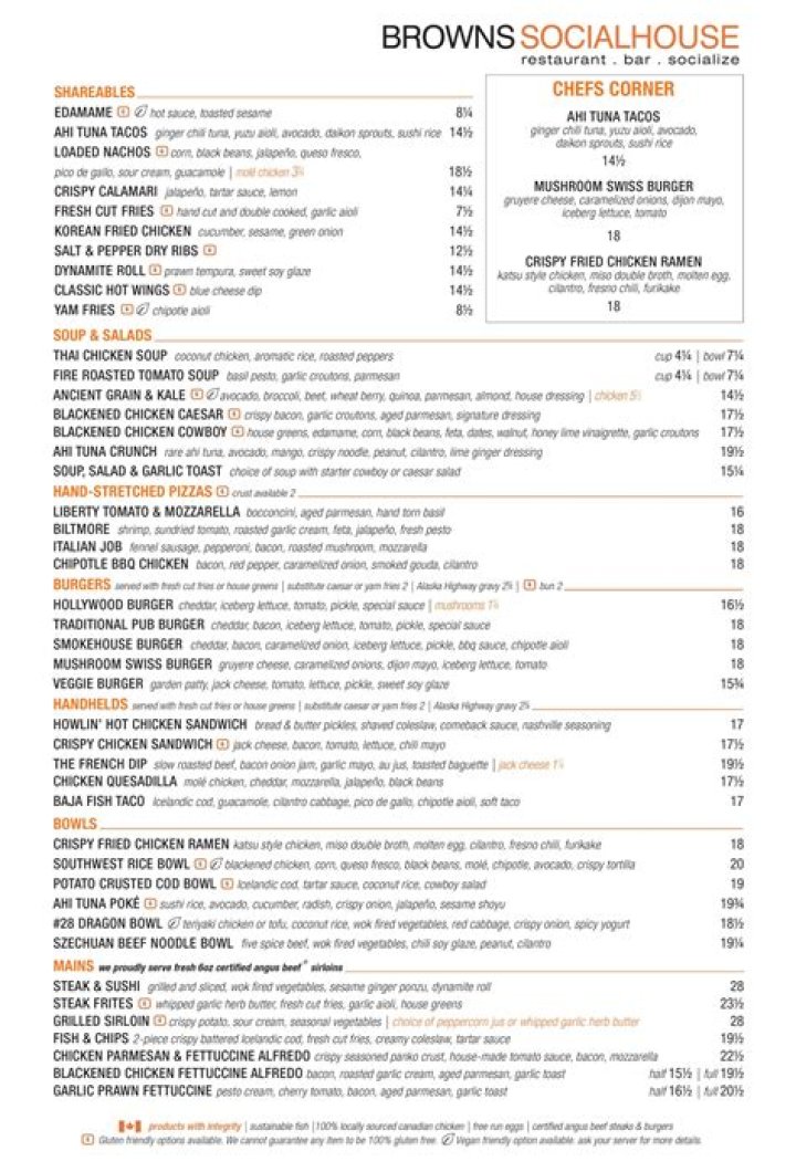 What time is happy hour at Browns Social House?