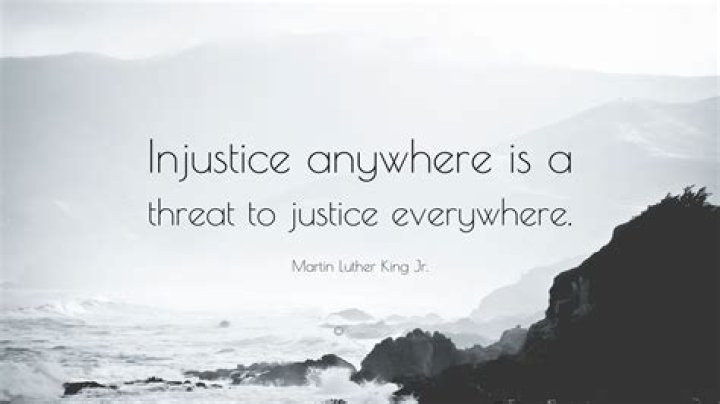 When did MLK say Injustice anywhere is a threat to justice everywhere?