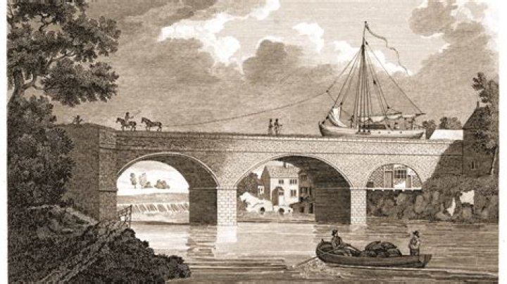 When was the first canal built in the industrial revolution?