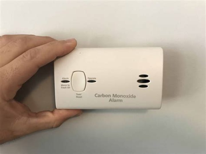 Where should a carbon monoxide detector be placed in a camper?